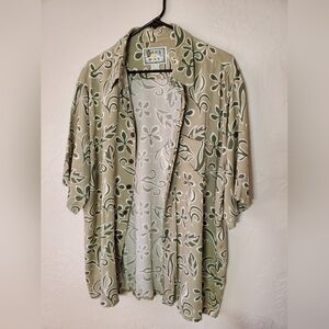 Hana Bay Men's Short Sleeve Button-down Shirt Jade Green K